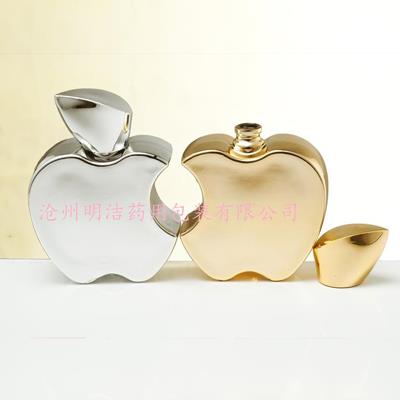 金色苹果香水瓶-银色香水瓶-电镀香水玻璃瓶